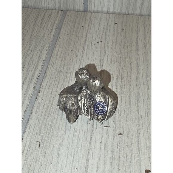 Hudson Pewter VTG 80's Pair Of Pelican Figurine 2" H Made in USA Noah's Ark 2185 - Picture 2 of 7